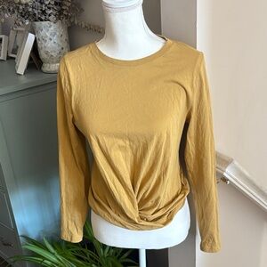 JCrew essentials Mustard Long Sleeve Women's Top